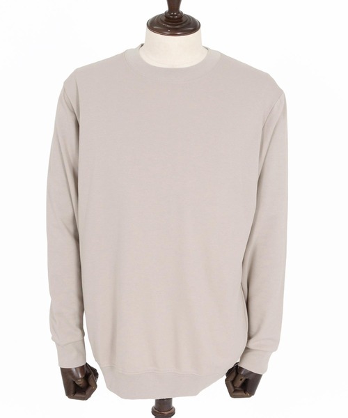 CAMBIO(カンビオ)の「mlt5816-スムース裏起毛ロンT(HLCM0292)(Tシャツ/カットソー・メンズ・ブラック/オフホワイト/グレイッシュベージュ・S/M/L)」の4枚目の写真