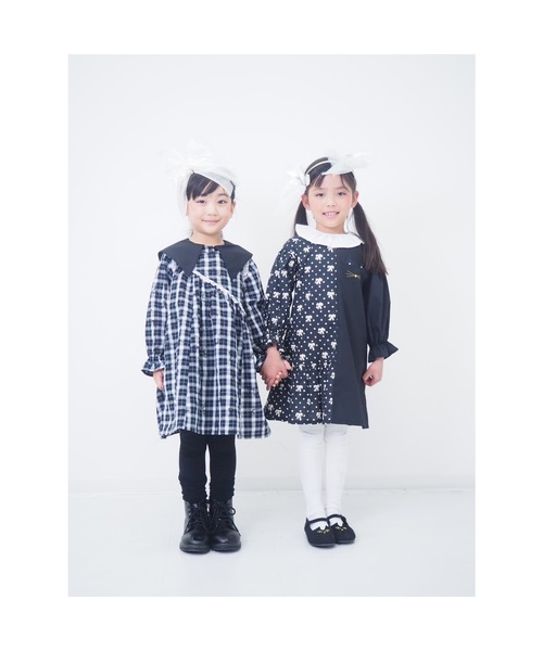 nino(ニノ)の「リボンドットアシンメトリーワンピース(ワンピース・キッズ・ブラック・120cm/110cm/100cm)」の17枚目の写真