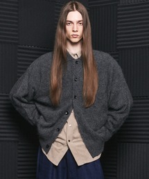 《UNISEX》スーパー140エクストラファインメリノウールプライムオーバー襟付きカーディガン/Super140 Extra Fine Merino Wool Prime-Over Collared Cardigan【MAISON SPECIAL/メゾンスペシャル】