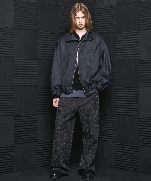 MAISON SPECIAL(メゾンスペシャル)の「《UNISEX》スーパー140エクストラファインメリノウールプライムオーバー襟付きカーディガン/Super140 Extra Fine Merino Wool Prime-Over Collared Cardigan【MAISON SPECIAL/メゾンスペシャル】(カーディガン/ボレロ・メンズ・チャコールグレー/レッド/ブラック・0/1/2)」の6枚目の写真