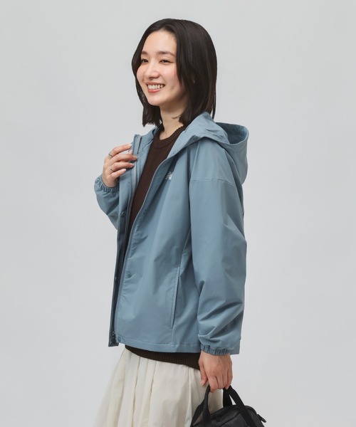 NEW BALANCE（ニューバランス）の「【別注】ニューバランス New Balance フーデットウーブンジャケット 限定コラボ（ナイロンジャケット・レディース・ネイビー/サックスブルー/アイボリー・S/M/L/XL）」の5枚目の写真