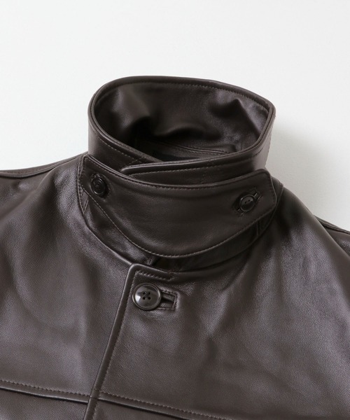 URBAN RESEARCH(アーバンリサーチ)の「new basic LAMB LEATHER CAR COAT(その他アウター・メンズ・ブラック/ブラウン・LARGE/MEDIUM)」の6枚目の写真