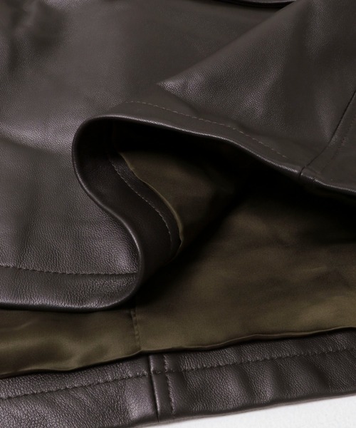 URBAN RESEARCH(アーバンリサーチ)の「new basic LAMB LEATHER CAR COAT(その他アウター・メンズ・ブラック/ブラウン・LARGE/MEDIUM)」の9枚目の写真