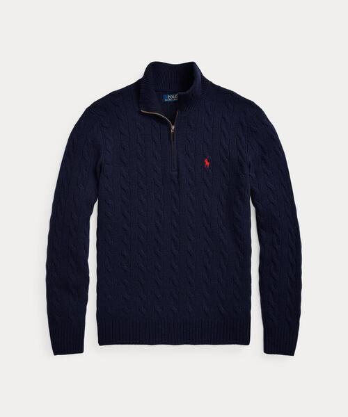 POLO RALPH LAUREN(ポロ ラルフ ローレン)の「ケーブルニット クォータージップ セーター(ニット/セーター・メンズ・ブルー・S/M/L/XS)」の7枚目の写真