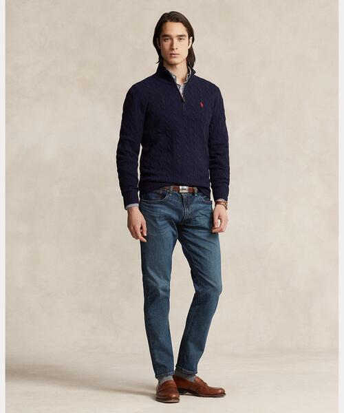 POLO RALPH LAUREN(ポロ ラルフ ローレン)の「ケーブルニット クォータージップ セーター(ニット/セーター・メンズ・ブルー・S/M/L/XS)」の6枚目の写真