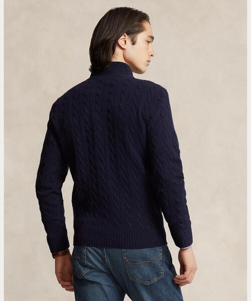 POLO RALPH LAUREN(ポロ ラルフ ローレン)の「ケーブルニット クォータージップ セーター(ニット/セーター・メンズ・ブルー・S/M/L/XS)」の5枚目の写真