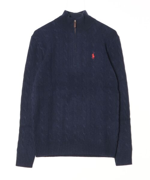 POLO RALPH LAUREN(ポロ ラルフ ローレン)の「ケーブルニット クォータージップ セーター(ニット/セーター・メンズ・ブルー・S/M/L/XS)」の3枚目の写真