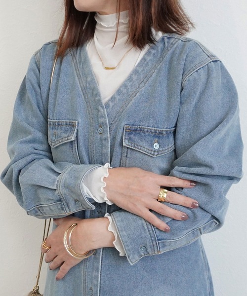 SELECT LEVERY（セレクトリベリー）の「デニムロングワンピース（ワンピース・レディース・ネイビー/ブラック/ブルー・MEDIUM）」の18枚目の写真