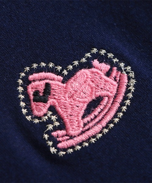 ONEP STAR（ワンピスター）の「配色襟ワンポイント刺繍長袖ポロシャツ（ポロシャツ・レディース・ネイビー・MEDIUM/LARGE/X-LARGE）」の4枚目の写真