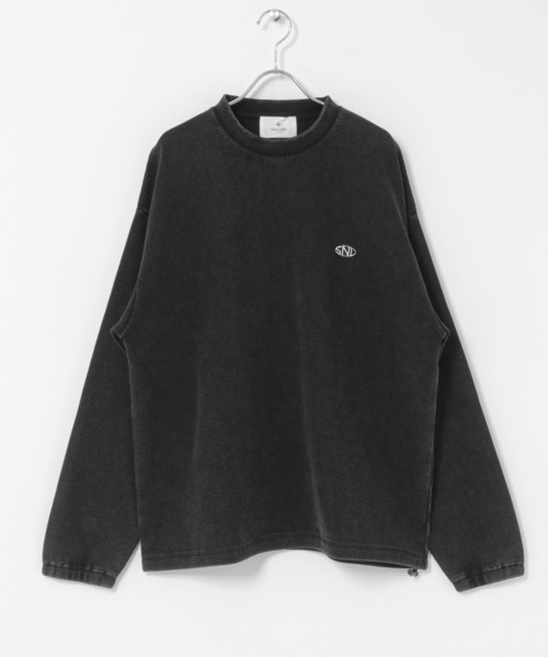 URBAN RESEARCH Sonny Label（アーバンリサーチサニーレーベル）の「ヴィンテージライクワッフルロングTシャツ（Tシャツ/カットソー・メンズ・ブラック/ネイビー・MEDIUM/LARGE）」の3枚目の写真