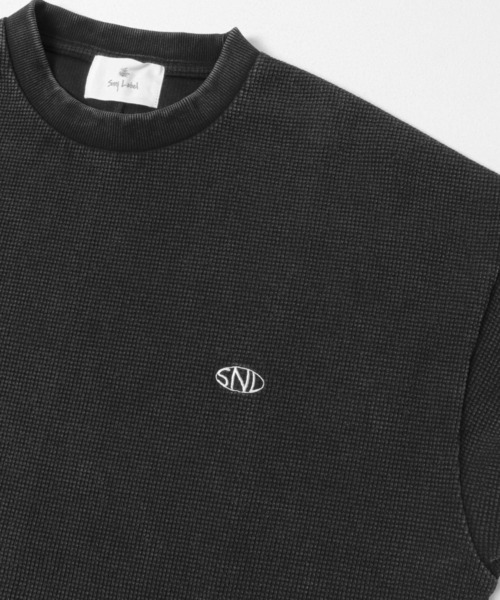 URBAN RESEARCH Sonny Label（アーバンリサーチサニーレーベル）の「ヴィンテージライクワッフルロングTシャツ（Tシャツ/カットソー・メンズ・ブラック/ネイビー・MEDIUM/LARGE）」の8枚目の写真