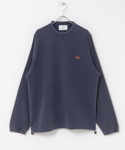 URBAN RESEARCH Sonny Label（アーバンリサーチサニーレーベル）の「ヴィンテージライクワッフルロングTシャツ（Tシャツ/カットソー・メンズ・ブラック/ネイビー・MEDIUM/LARGE）」の4枚目の写真