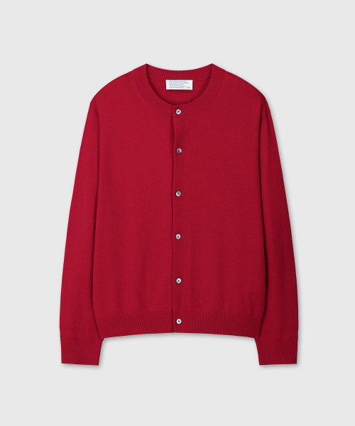 DIVEIN（ダイブイン）の「ROUND NECK KNIT CARDIGAN (RED)（カーディガン/ボレロ・メンズ・その他・1/2）」の2枚目の写真