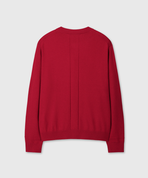 DIVEIN（ダイブイン）の「ROUND NECK KNIT CARDIGAN (RED)（カーディガン/ボレロ・メンズ・その他・1/2）」の3枚目の写真