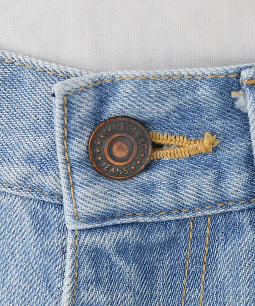 EDIT. FOR LULU(エディットフォールル)の「【Kiwanda Kiwanda/ キワンダキワンダ】 LoveEmbroideryDenim Red(デニムパンツ・レディース・ブルー系その他・30cm)」の7枚目の写真