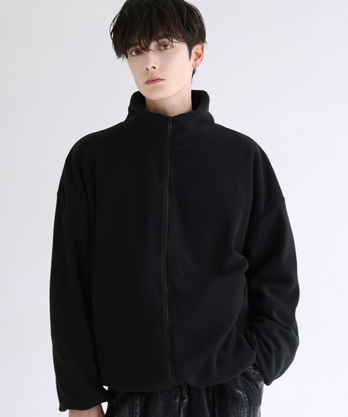 LILL（リル）の「スタンドネックダブルジップドローコードフリースジャケット（その他アウター・メンズ・ブラック/ヘザーチャコール・M/XL/L/S）」の5枚目の写真