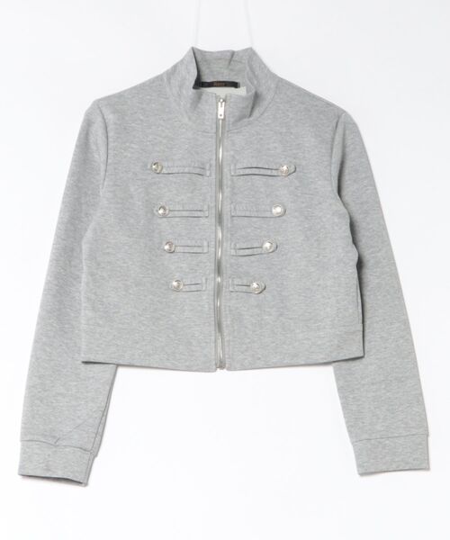 Ritzy(リッツィー)の「ナポレオンデザイン ショート丈 ジップアップトップス(その他トップス・レディース・グレー/ブラック・FREE)」の11枚目の写真