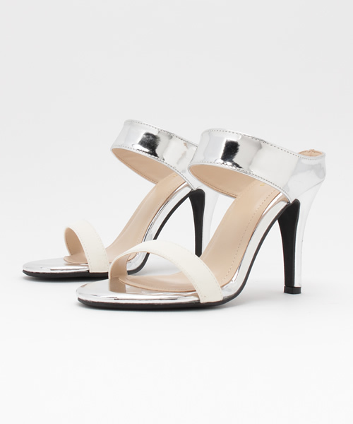 Re:EDIT（リエディ）の「ダブルベルトミュール（サンダル・レディース・ホワイト/ブルー系その他/ブラック/ピンク/ホワイト系その他/ホワイト×シルバー/ブラック×ブラック/マルチ/ホワイト×ブラック/ホワイト×ホワイト/シルバー・X-LARGE/MEDIUM/SMALL/LARGE）」の17枚目の写真