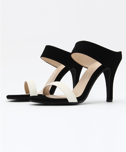 Re:EDIT（リエディ）の「ダブルベルトミュール（サンダル・レディース・ホワイト/ブルー系その他/ブラック/ピンク/ホワイト系その他/ホワイト×シルバー/ブラック×ブラック/マルチ/ホワイト×ブラック/ホワイト×ホワイト/シルバー・X-LARGE/MEDIUM/SMALL/LARGE）」の4枚目の写真