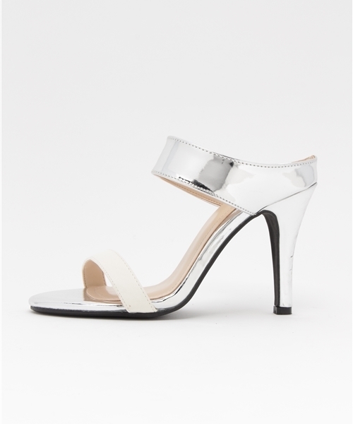 Re:EDIT（リエディ）の「ダブルベルトミュール（サンダル・レディース・ホワイト/ブルー系その他/ブラック/ピンク/ホワイト系その他/ホワイト×シルバー/ブラック×ブラック/マルチ/ホワイト×ブラック/ホワイト×ホワイト/シルバー・X-LARGE/MEDIUM/SMALL/LARGE）」の12枚目の写真