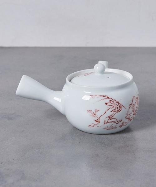 UNITED ARROWS(ユナイテッドアローズ)の「鳥獣戯画 急須(食器・レッド/コバルトブルー・フリー)」の4枚目の写真