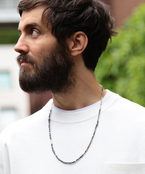 BEAUTY&YOUTH UNITED ARROWS(ビューティーアンドユースユナイテッドアローズ)の「BY ∴ ブラック メタル ビーズ ネックレス◆(ネックレス・メンズ・その他1/その他2・フリー)」の1枚目の写真