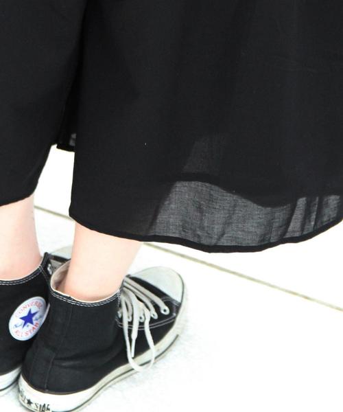 coen（コーエン）の「コットンローンソリッドスカ―チョ（その他パンツ・レディース・ブラック/オリーブ・MEDIUM/LARGE）」の8枚目の写真