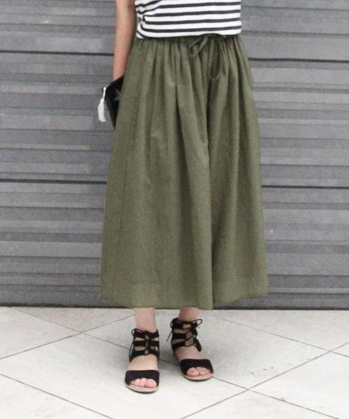 coen（コーエン）の「コットンローンソリッドスカ―チョ（その他パンツ・レディース・ブラック/オリーブ・MEDIUM/LARGE）」の19枚目の写真