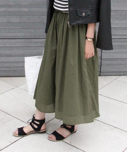 coen（コーエン）の「コットンローンソリッドスカ―チョ（その他パンツ・レディース・ブラック/オリーブ・MEDIUM/LARGE）」の20枚目の写真