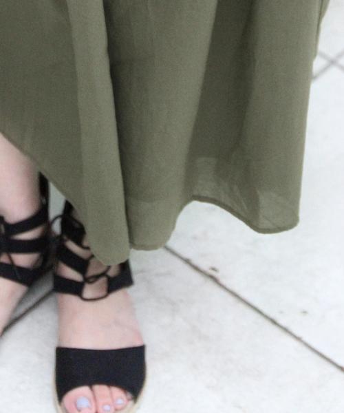 coen（コーエン）の「コットンローンソリッドスカ―チョ（その他パンツ・レディース・ブラック/オリーブ・MEDIUM/LARGE）」の12枚目の写真