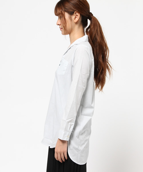 L&HARMONY（エルアンドハーモニー）の「[L&HARMONY / エルアンドハーモニー] ロングスキッパーシャツ（シャツ/ブラウス・レディース・サックスブルー・ONE SIZE）」の7枚目の写真