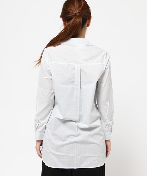 L&HARMONY（エルアンドハーモニー）の「[L&HARMONY / エルアンドハーモニー] ロングスキッパーシャツ（シャツ/ブラウス・レディース・サックスブルー・ONE SIZE）」の8枚目の写真