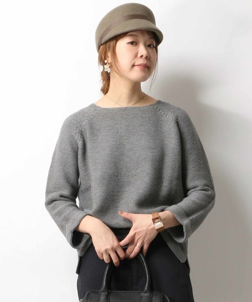 ikka(イッカ)の「5Gガータープルオーバー(ニット/セーター・レディース・ネイビー/ブラウン/チャコールグレー/ホワイト・FREE)」の21枚目の写真