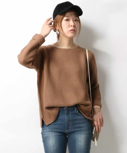 ikka(イッカ)の「5Gガータープルオーバー(ニット/セーター・レディース・ネイビー/ブラウン/チャコールグレー/ホワイト・FREE)」の16枚目の写真