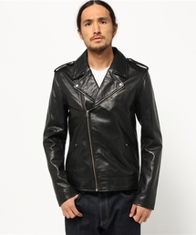 FREDY&GLOSTER | ラムレザーベジタブルタンニンWライダースジャケット(ライダースジャケット)