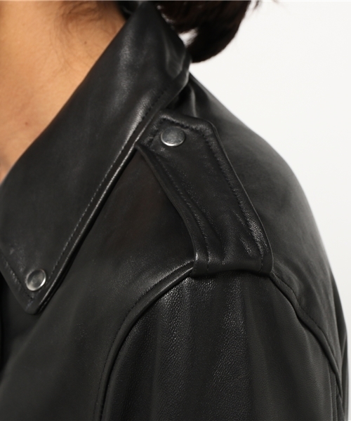 FREDY&GLOSTER(フレディアンドグロスター)の「ラムレザーベジタブルタンニンWライダースジャケット(ライダースジャケット・メンズ・ブラック・L/M)」の10枚目の写真