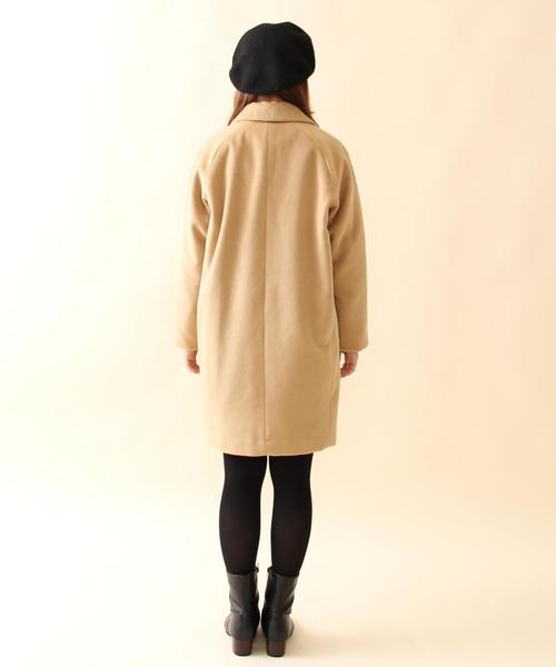 coen（コーエン）の「コクーンチェスターコート（チェスターコート・レディース・ベージュ/ネイビー・LARGE/MEDIUM）」の8枚目の写真
