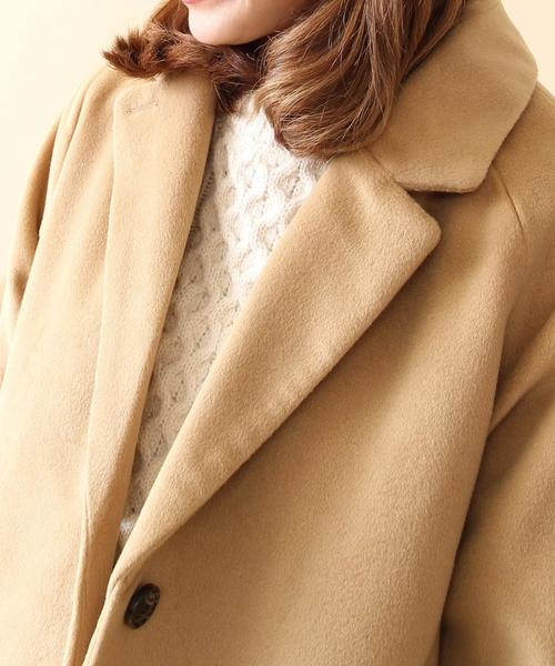 coen（コーエン）の「コクーンチェスターコート（チェスターコート・レディース・ベージュ/ネイビー・LARGE/MEDIUM）」の15枚目の写真