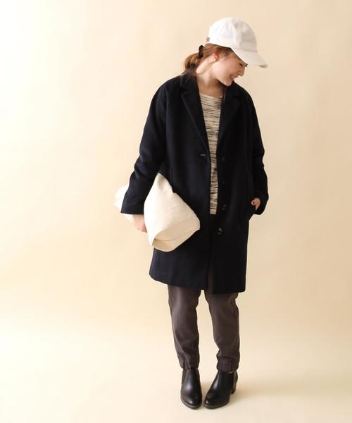 coen（コーエン）の「コクーンチェスターコート（チェスターコート・レディース・ベージュ/ネイビー・LARGE/MEDIUM）」の12枚目の写真