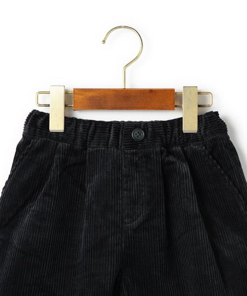 green label relaxing（グリーンレーベルリラクシング）の「■■■フトコール タックワイド パンツ フルレングス◆（その他パンツ・キッズ・ナチュラル/ネイビー・115/125/105）」の4枚目の写真