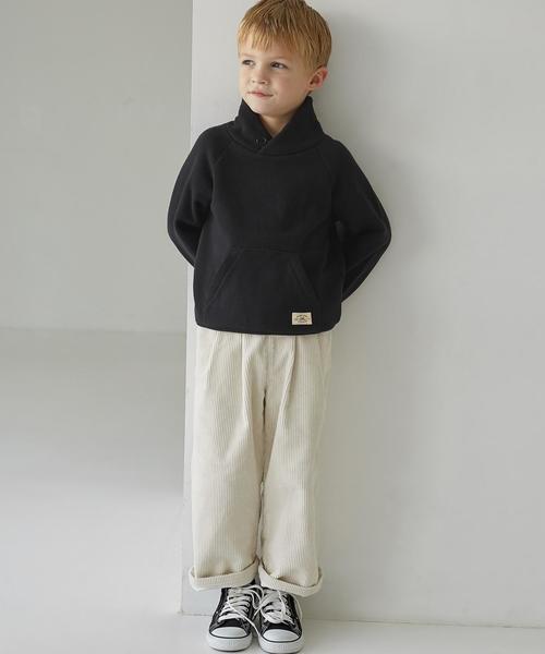 green label relaxing（グリーンレーベルリラクシング）の「■■■フトコール タックワイド パンツ フルレングス◆（その他パンツ・キッズ・ナチュラル/ネイビー・115/125/105）」の13枚目の写真