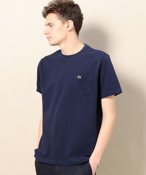 LACOSTE（ラコステ）の「＜LACOSTE（ラコステ）＞ PIQUE 1POC C/N/Tシャツ ◆（Tシャツ/カットソー・メンズ・ホワイト/ブラック/ネイビー・5/4/3）」の3枚目の写真