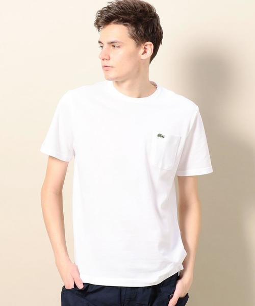 LACOSTE（ラコステ）の「＜LACOSTE（ラコステ）＞ PIQUE 1POC C/N/Tシャツ ◆（Tシャツ/カットソー・メンズ・ホワイト/ブラック/ネイビー・5/4/3）」の2枚目の写真