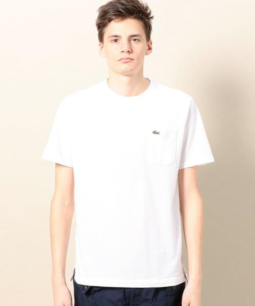 LACOSTE（ラコステ）の「＜LACOSTE（ラコステ）＞ PIQUE 1POC C/N/Tシャツ ◆（Tシャツ/カットソー・メンズ・ホワイト/ブラック/ネイビー・5/4/3）」の4枚目の写真