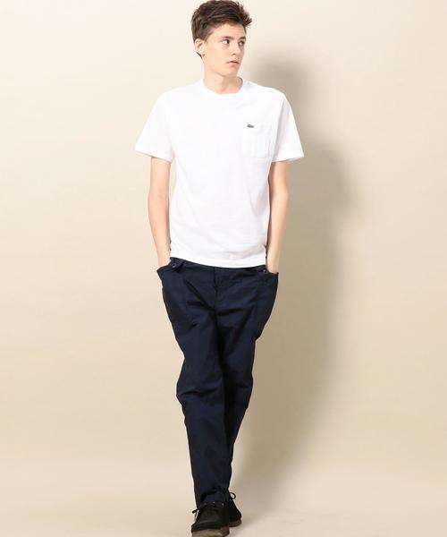 LACOSTE（ラコステ）の「＜LACOSTE（ラコステ）＞ PIQUE 1POC C/N/Tシャツ ◆（Tシャツ/カットソー・メンズ・ホワイト/ブラック/ネイビー・5/4/3）」の6枚目の写真