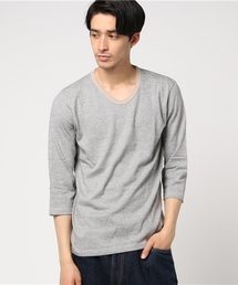 【A VONTADE】ア ボンタージ/ 3/4 SLEEVE TRIM V-NECK