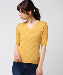 INGNI | 『MORE6月号掲載商品』12Gリブ5分袖ニット/レディーストップス-2017SS-(ニット/セーター)