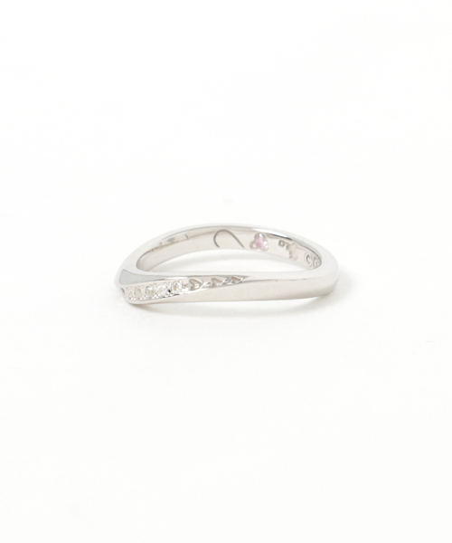 ピンクサファイア アクセサリー リング Bloom ブルーム のファッション Disney ディズニー 9月誕生石 セール Bloom ブルーム ピンクサファイア ペアリング リング