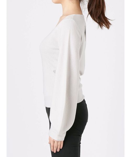 dazzlin（ダズリン）の「ハートシェイプニットトップス（ニット/セーター・レディース・ピンク/ブラウン/オフホワイト/マスタード/パープル/ライトグレー・FREE）」の14枚目の写真