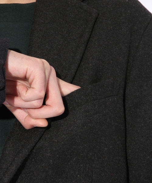 niko and...（ニコアンド）の「Nメルトンチェスターコート【niko and ...】（チェスターコート・メンズ・ブラウン/ブラック/チャコール・LARGE/MEDIUM）」の17枚目の写真